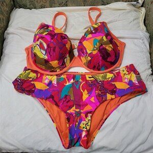 NWOT Sapph XL Padded Underwire Push-Up Bikini Swimsuit 117476